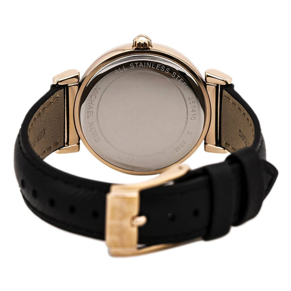  Shop Authentic Michael Kors Catlin Rose Gold Crystal Dial Black Leather Strap Watch for Women - MK2376 - Luxxuri