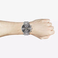 Hugo Boss Integrity Grey Dial Silver Mesh Bracelet Watch for Men - 1513807