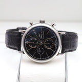  Shop Authentic IWC Portofino Chronograph Black Dial Black Leather Strap Watch for Men - IW391008 - Luxxuri