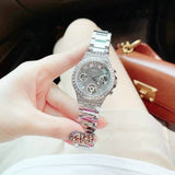  Shop Authentic Guess Moonlight Multi Function Diamonds Silver Dial Silver Steel Strap Watch for Women - GW0320L1 - Luxxuri