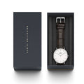  Shop Authentic Daniel Wellington Classic York White Dial Black Leather Strap Watch For Men - DW00100025 - Luxxuri