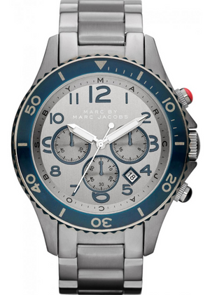  Shop Authentic Marc Jacobs Rock Chronograph Silver Dial Silver Steel Strap Watch for Men - MBM5028 - Luxxuri