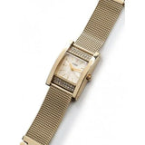  Shop Authentic Guess Nouveau Diamonds Gold Dial Gold Mesh Bracelet Watch for Women - W0127L2 - Luxxuri