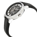  Shop Authentic Emporio Armani Luigi Silver Skeleton Dial Black Leather Strap Watch For Men - AR1981 - Luxxuri
