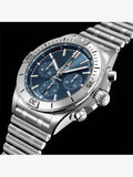  Shop Authentic Breitling Chronomat B01 42 Frecce Tricolori Blue Dial Silver Steel Strap Watch for Men - AB01344A1C1A1 - Luxxuri