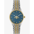  Shop Authentic Gucci G Timeless Quartz Blue Dial Two Tone Steel Strap Watch For Women - YA1265029 - Luxxuri