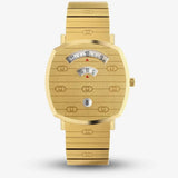  Shop Authentic Gucci Grip Quartz Yellow Gold Dial Gold Steel Strap Unisex Watch - YA157409 - Luxxuri