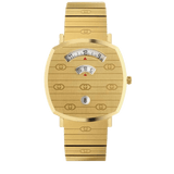  Shop Authentic Gucci Grip Quartz Yellow Gold Dial Gold Steel Strap Unisex Watch - YA157409 - Luxxuri