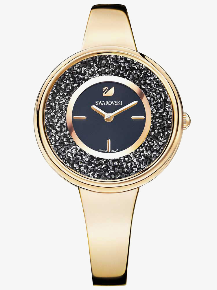  Shop Authentic Swarovski Crystalline Pure Black Dial Rose Gold Steel Strap Watch for Women - 5295334 - Luxxuri