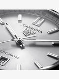  Shop Authentic Tag Heuer Carrera Date Silver Dial Black Leather Strap Watch for Men - WBN2111.FC6505 - Luxxuri