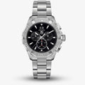  Shop Authentic Tag Heuer Aquaracer Chronograph Black Dial Silver Steel Strap Watch for Men - CAY1110.BA0927 - Luxxuri