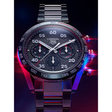  Shop Authentic Tag Heuer Carrera Porsche Chronograph Grey Dial Silver Steel Strap Watch for Men - CBN2A1F.BA0643 - Luxxuri