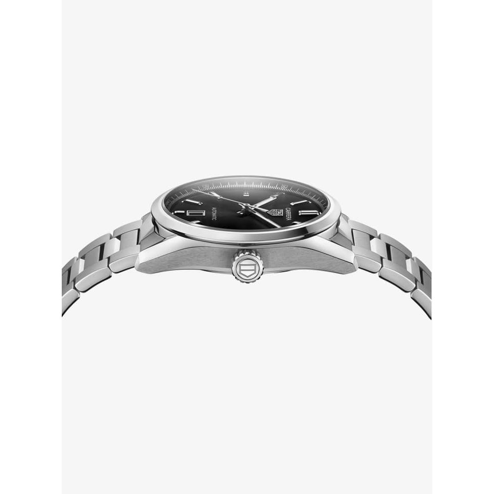  Shop Authentic Tag Heuer Carrera Date Black Dial Silver Steel Strap Watch for Men - WBN2110.BA0639 - Luxxuri