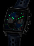  Shop Authentic Tag Heuer Monaco Gulf Automatic Chronograph Blue Dial Blue Leather Strap Watch for Men - CBL2115.FC6494 - Luxxuri