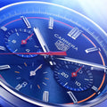  Shop Authentic Tag Heuer Carrera Chronograph Blue Dial Blue Leather Strap Watch for Men - CBN201D.FC6543 - Luxxuri