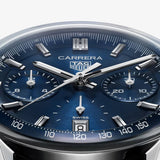  Shop Authentic Tag Heuer Carrera Chronograph Blue Dial Blue Leather Strap Watch for Men - CBS2212.FC6535 - Luxxuri