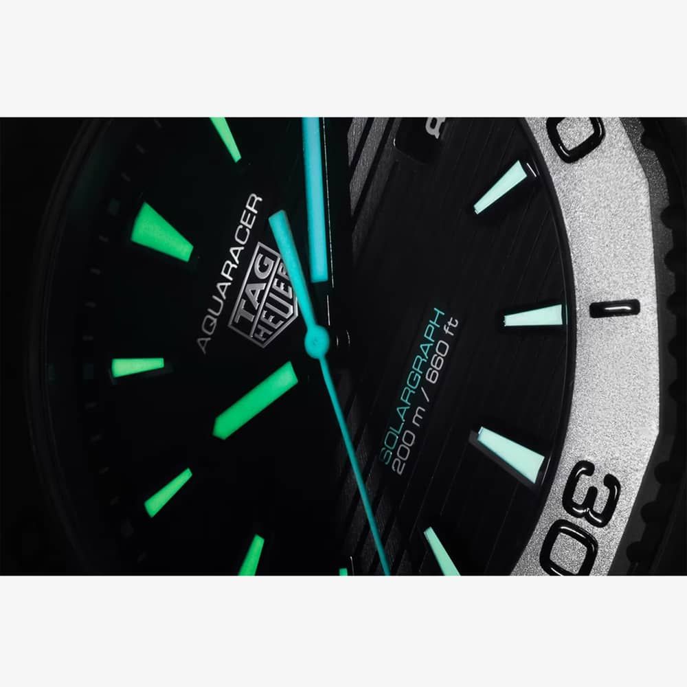  Shop Authentic Tag Heuer Aquaracer Professional 200 Solargraph Quartz Black Dial Silver Steel Strap Watch for Men - WBP1180.BF0000 - Luxxuri
