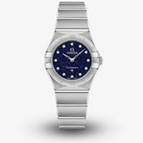  Shop Authentic Omega Constellation Manhattan Quartz Diamonds Blue Dial Silver Steel Strap Watch for Women - 131.10.25.60.53.001 - Luxxuri