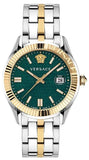  Shop Authentic Versace Greca Time Quartz Green Dial Two Tone Steel Strap Watch For Men - VE3K00422 - Luxxuri