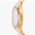  Shop Authentic Michael Kors Lennox Three-Hand Silver Dial Gold Steel Strap Watch For Women - MK7278 - Luxxuri