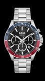  Shop Authentic Hugo Boss Troper Chronograph Black Dial Silver Steel Strap Watch For Men - 1514108 - Luxxuri