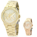  Shop Authentic Michael Kors Lennox Three Hand Gold Dial Gold Steel Strap Watch For Women - MK7229 - Luxxuri