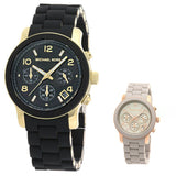  Shop Authentic Michael Kors Runway Chronograph Black Dial Black Silicone Strap Watch For Women - MK7385 - Luxxuri