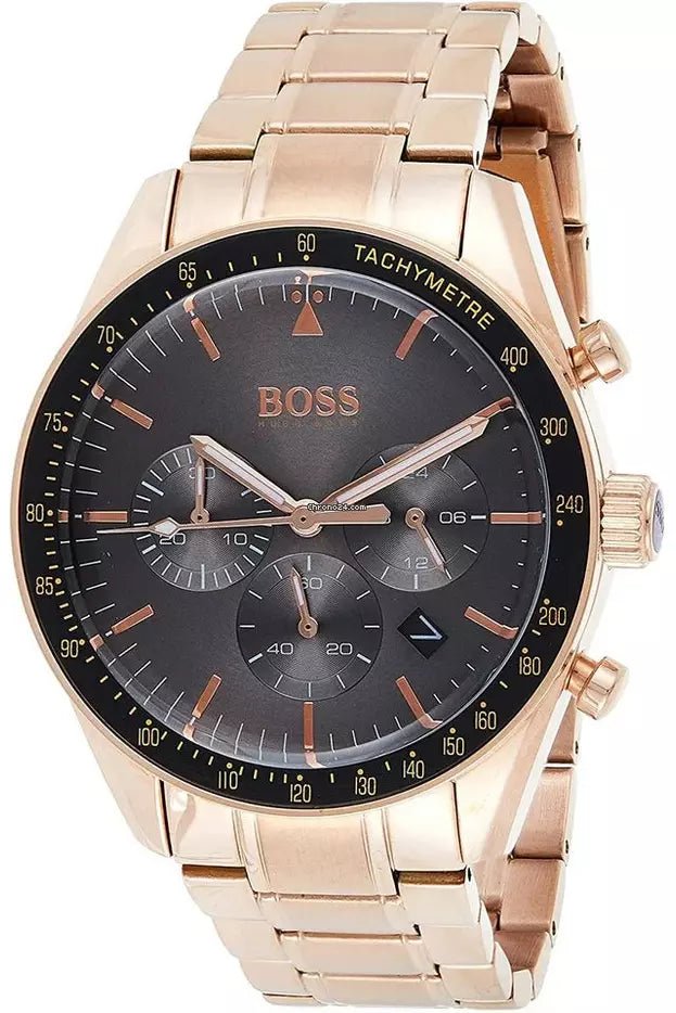  Shop Authentic Hugo Boss Trophy Grey Dial Rose Gold Steel Strap Watch for Men - 1513632 - Luxxuri