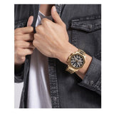  Shop Authentic Guess Edge Chronograph Black Dial Gold Steel Strap Watch For Men - GW0539G2 - Luxxuri