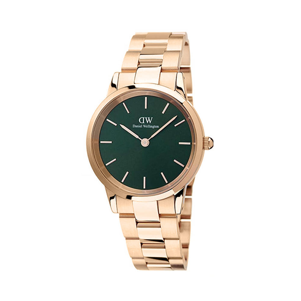 Shop Authentic Daniel Wellington Iconic Link Emerald Green Dial Rose Gold Steel Strap Watch For Women - DW00100419 - Luxxuri