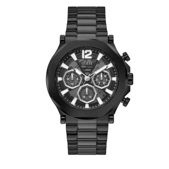  Shop Authentic Guess Edge Chronograph Black Dial Black Steel Strap Watch For Men - GW0539G3 - Luxxuri