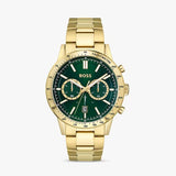  Shop Authentic Hugo Boss Allure Chronograph Green Dial Gold Steel Strap Watch for Men - 1513923 - Luxxuri