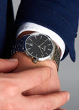  Shop Authentic Hugo Boss Officer Black Dial Silver Steel Strap Watch for Men - 1513614 - Luxxuri