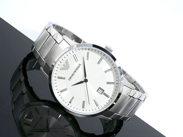  Shop Authentic Emporio Armani Classic Quartz White Dial Silver Steel Strap Watch For Men - AR2431 - Luxxuri