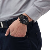  Shop Authentic Emporio Armani Sport Chronograph Black Dial Black Mesh Bracelet Watch For Men - AR1968 - Luxxuri