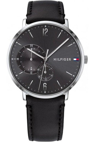  Shop Authentic Tommy Hilfiger Brooklyn Black Dial Black Leather Strap Watch for Men - 1791509 - Luxxuri