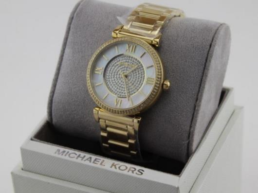  Shop Authentic Michael Kors Catlin Mother of Pearl Dial Gold Steel Strap Watch for Women - MK3332 - Luxxuri