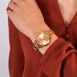  Shop Authentic Guess Lola Quartz Gold Dial Gold Steel Strap Watch For Women - W1145L3 - Luxxuri