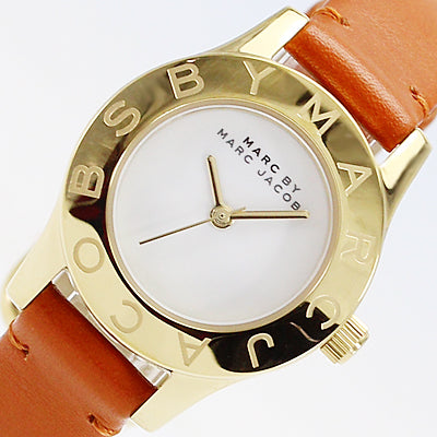  Shop Authentic Marc Jacobs Mini Blade White Dial Brown Leather Strap Watch for Women - MBM1219 - Luxxuri