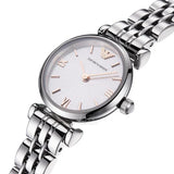  Shop Authentic Emporio Armani Gianni T Bar Quartz Silver Dial Silver Steel Strap Watch For Women - AR1935 - Luxxuri