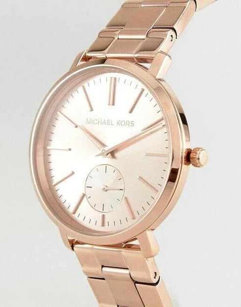  Shop Authentic Michael Kors Jaryn Quartz Rose Gold Dial Rose Gold Steel Strap Watch For Women - MK3501 - Luxxuri