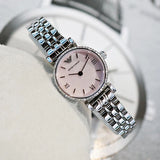  Shop Authentic Emporio Armani Classic Gianni T Bar Crystals Pink Dial Silver Steel Strap Watch For Women - AR1781 - Luxxuri