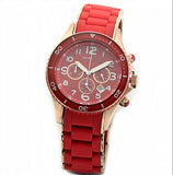 Shop Authentic Marc Jacobs Rock Chronograph Red Dial Red Silicone Strap Watch for Women - MBM2577 - Luxxuri