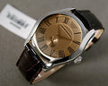  Shop Authentic Emporio Armani Classic Quartz Beige Dial Brown Leather Strap Watch For Men - AR0646 - Luxxuri