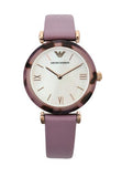  Shop Authentic Emporio Armani Gianni Mother of Pearl Dial Purple Leather Strap Watch For Women - AR11003 - Luxxuri