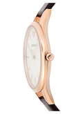  Shop Authentic Emporio Armani Aurora Mother of Pearl White Dial Brown Leather Strap Watch For Women - AR11057 - Luxxuri