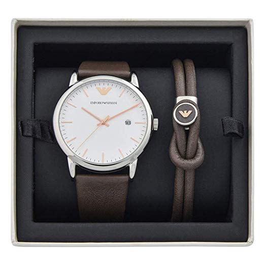  Shop Authentic Emporio Armani Kappa Quartz White Dial Brown Leather Strap Watch For Men - AR80006 - Luxxuri
