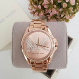  Shop Authentic Michael Kors Bradshaw Quartz Rose Gold Dial Rose Gold Steel Strap Watch For Women - MK6556 - Luxxuri