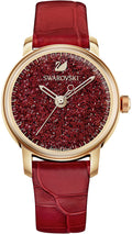  Shop Authentic Swarovski Crystalline Hours Red Crystal Dial Red Leather Strap Watch for Women - 5295380 - Luxxuri