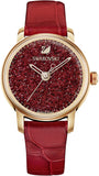  Shop Authentic Swarovski Crystalline Hours Red Crystal Dial Red Leather Strap Watch for Women - 5295380 - Luxxuri